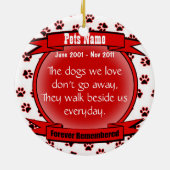 Herinnering aan uw huisvader: Herdenking ornament (Achterkant)