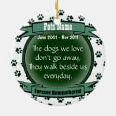 Herinnering aan uw huisvader: Herdenking ornament (Achterkant)