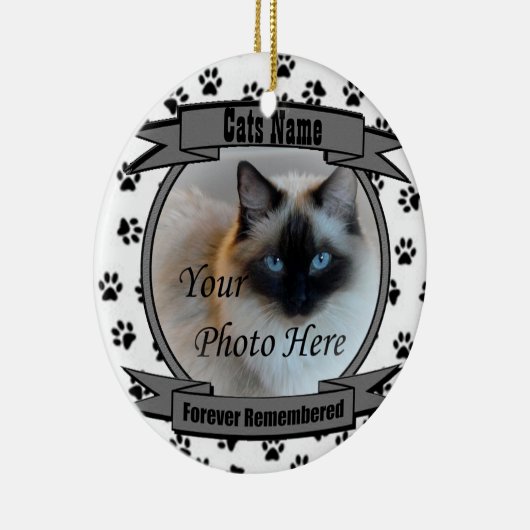 Herinnering aan uw kat - Pet Keramisch Ornament (Rechts)