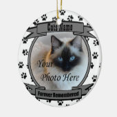 Herinnering aan uw kat - Pet Keramisch Ornament (Links)