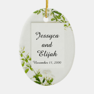 Herinnering aan uw keramisch/ovaal Ornament Weddin