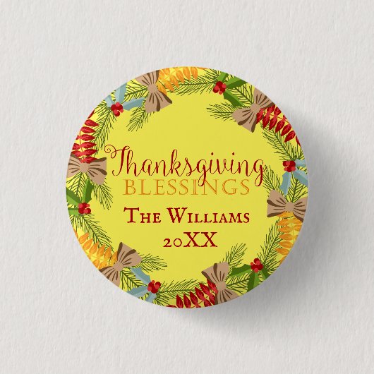 Herinnering aan uw Thanksgiving avondeten Ronde Button 3,2 Cm (Voorkant)