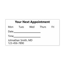 Herinnering aan uw volgende afspraak voor doktersp  zelfinktende stempel