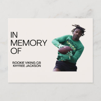 Herinnering aan Vikingen Rookie CB Khyree Jackson Briefkaart
