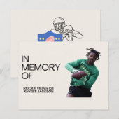 Herinnering aan Vikingen Rookie CB Khyree Jackson Briefkaart (Voorkant / Achterkant)