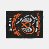 Herinnering Aan Vrouw Leukemiebewustzijn Herdenkin Fleece Deken (Voorkant (Horizontaal))