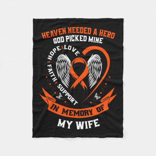 Herinnering Aan Vrouw Leukemiebewustzijn Herdenkin Fleece Deken (Voorkant)