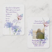 Herinnering Aangepaste Memorial Memory Kaart Butte Visitekaartje (Voorkant / Achterkant)