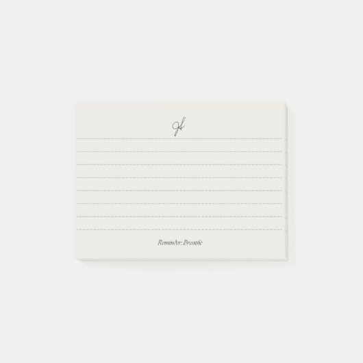 Herinnering: Adem | Aanpasbaar Initieel Schrift Post-it® Notes (Voorkant)