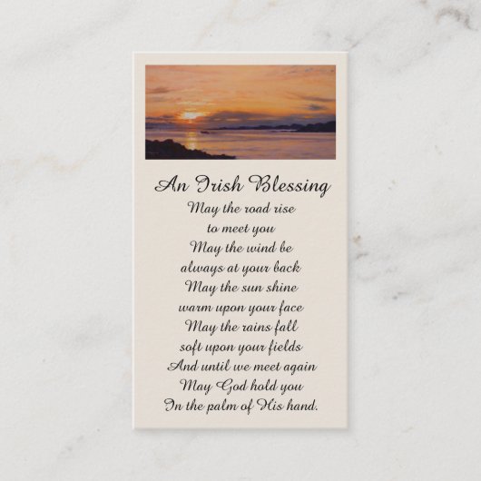 Herinnering Afbeelding Sympathie Card Visitekaartje (Voorkant)