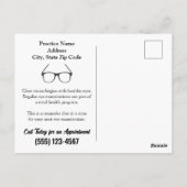 Herinnering afspraak optometrist briefkaart (Achterkant)