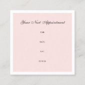 Herinnering benoeming Salon Studio Trendy Plain Afsprakenkaartje (Achterkant)