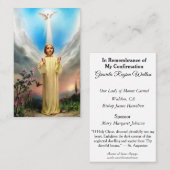 Herinnering Bevestiging Dove Heilige Kaart — Visitekaartje (Voorkant / Achterkant)