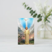 Herinnering Bevestiging Dove Holy Kaart — Visitekaartje (Staand voorkant)