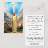 Herinnering Bevestiging Dove Holy Kaart — Visitekaartje (Voorkant / Achterkant)