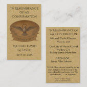 Herinnering bevestiging gouden duif Heilige Kaart  Visitekaartje (Voorkant / Achterkant)