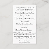 Herinnering bevestiging kruis dove Heilige Kaart - Visitekaartje (Achterkant)