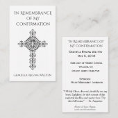 Herinnering bevestiging kruisduif Heilige Kaart - Visitekaartje (Voorkant / Achterkant)