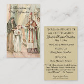 Herinnering Bevestiging Meisje Heilige Kaart beves Visitekaartje (Voorkant / Achterkant)