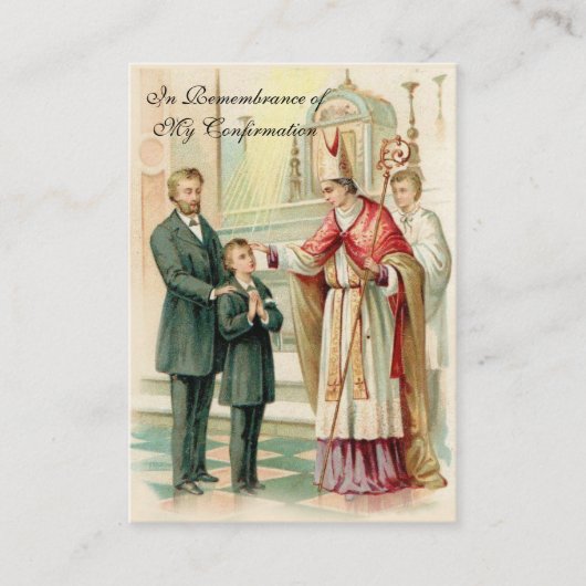 Herinnering Bevestiging van de Heilige Kaart van d Visitekaartje (Voorkant)