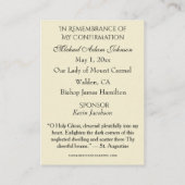 Herinnering Bevestiging van de Heilige Kaart van d Visitekaartje (Achterkant)