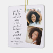 Herinnering Bewaar verlies van kinderfoto's Keramisch Ornament (Links)