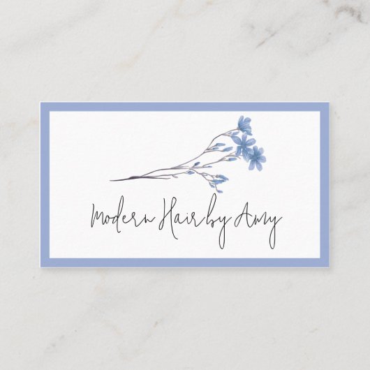 Herinnering blauwe rand ventilator selectie visitekaartje (Achterkant)