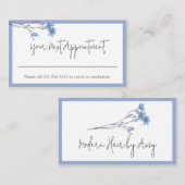 Herinnering blauwe rand ventilator selectie visitekaartje (Voorkant / Achterkant)