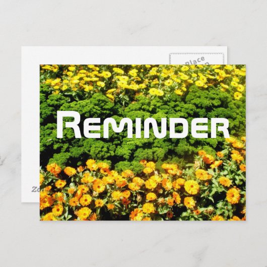 Herinnering Briefkaart (Voorkant / Achterkant)