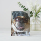 Herinnering briefkaart Engelse Bulldog (Staand voorkant)