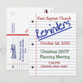 HERINNERING BRIEFKAART - NOTEPAPER - MULTIFUNCTION (Voorkant / Achterkant)