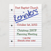 HERINNERING BRIEFKAART - NOTEPAPER - MULTIFUNCTION (Voorkant)