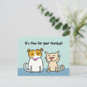 Herinnering briefkaart voor veterinaire controle (Staand voorkant)