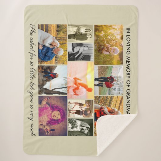 Herinnering citaat Natuurlijk in het houden van de Sherpa Deken (Voorkant)