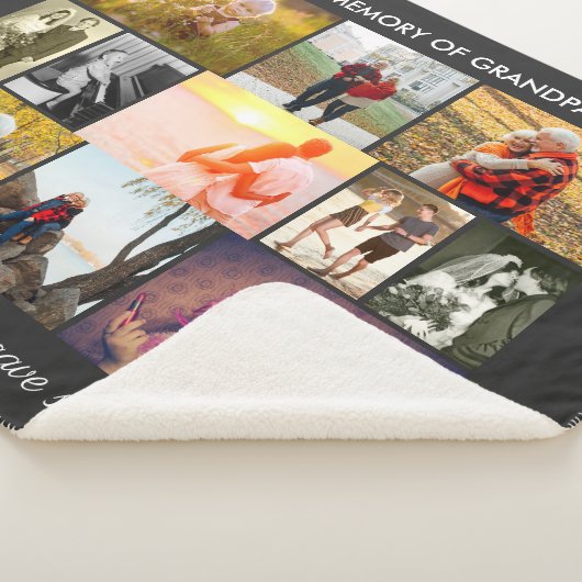 Herinnering citeert donkergrijs in het liefhebben  sherpa deken (3/4)