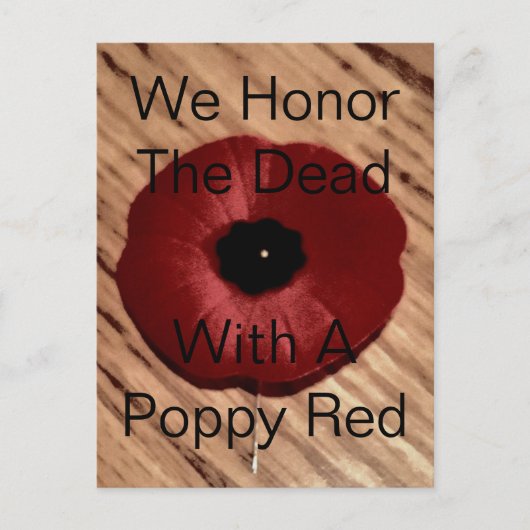 Herinnering Dag Poppie Briefkaart (Voorkant)