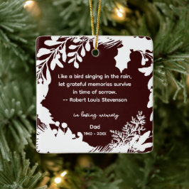 Herinnering Dankbare Herinneringen Citaat Groen Fo Keramisch Ornament