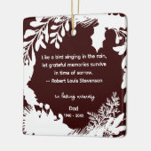 Herinnering Dankbare Herinneringen Citaat Groen Fo Keramisch Ornament (Links)