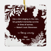 Herinnering Dankbare Herinneringen Citaat Groen Fo Keramisch Ornament (Voorkant)