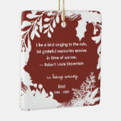 Herinnering Dankbare Herinneringen Citaat Groen Fo Keramisch Ornament (Rechts)