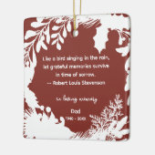 Herinnering Dankbare Herinneringen Citaat Groen Fo Keramisch Ornament (Links)