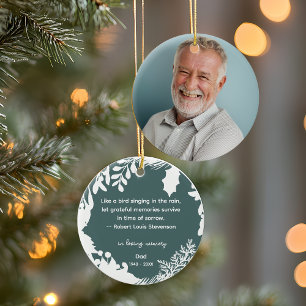Herinnering Dankbare Herinneringen Citaat Groene F Keramisch Ornament