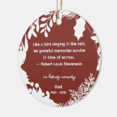 Herinnering Dankbare Herinneringen Citaat Groene F Keramisch Ornament (Links)