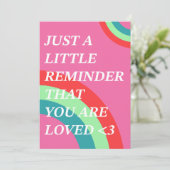 Herinnering dat je geliefd bent feestdagenkaart (Staand voorkant)
