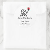 Herinnering datum opslaan ronde sticker (Tas)