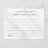 Herinnering Delen Funeral Tribut Briefkaart (Voorkant)