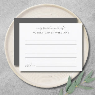 Herinnering Delen Funeral Tribute Briefkaart