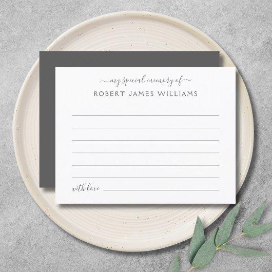 Herinnering Delen Funeral Tribute Briefkaart