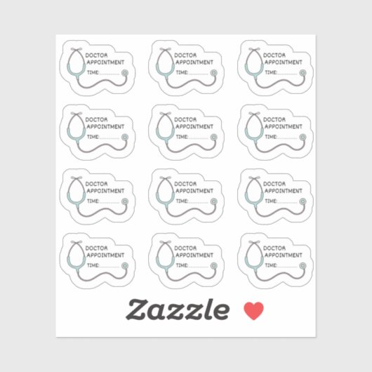 Herinnering Doktersafspraak Gezondheids Tracker Pl Sticker (Vel)