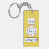 "Herinnering" dubbelzijdig acrylhoudend Sleutelhan Sleutelhanger (Voorkant Links)